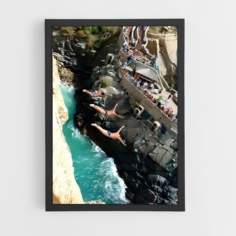 Poster quebrada de acapulco – affiche Plongeon de falaise (vue 2)